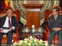 Phó Chủ tịch Quốc hội Nguyễn Đức Kiên tiếp đoàn đại biểu Ủy ban 3, Quốc hội Vương quốc Cam-pu-chia