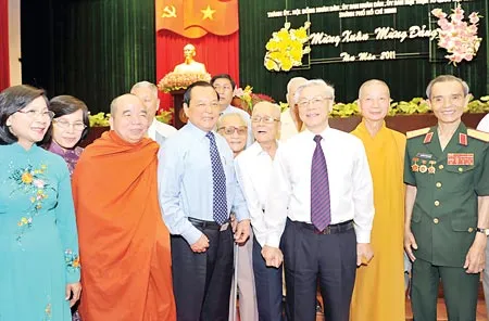 Tổng bí thư Nguyễn Phú Trọng chúc Tết Đảng bộ, Chính quyền, Nhân dân và các Lực lượng vũ trang TP.HCM