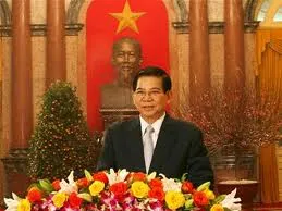 Chủ tịch nước Nguyễn Minh Triết chúc Tết đồng bào, chiến sĩ cả nước và kiều bào nhân dịp năm mới Tân Mão - 2011