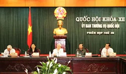 Khai mạc phiên họp 39 của Ủy ban Thường vụ Quốc hội khóa XII