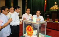 Quốc hội bỏ phiếu bầu nhân sự Hội đồng dân tộc, các Ủy ban và số thành viên của Đoàn thư ký kỳ họp Quốc hội khóa XIII