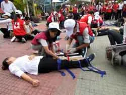 Diễn tập sơ cấp cứu tai nạn giao thông