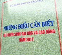 Bộ GD-ĐT không in tài liệu Những điều cần biết về tuyển sinh