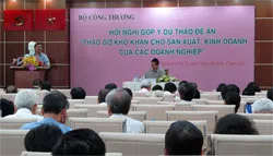Bộ Công thương lấy ý kiến về đề án “Tháo gỡ khó khăn cho sản xuất, kinh doanh của các DN”