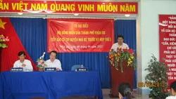 Tổ đại biểu HĐND thành phố khóa 8 tiếp xúc cử tri huyện Nhà Bè