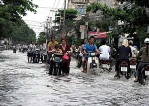 TP.HCM: Triều cường vượt trên báo động 2 trong dịp tết dương lịch 2013