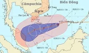 Áp thấp nhiệt đới mới có khả năng vào biển đông