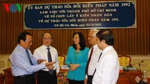Chủ tịch Quốc hội làm việc với TPHCM về Dự thảo sửa đổi Hiến pháp