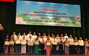 Ngành GD-ĐT TP.HCM tuyên dương điển hình thi đua yêu nước