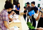 Thí sinh đến làm thủ tục dự thi ĐH - đợt 1: hồ sơ ảo giảm