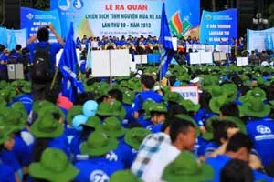 Hơn 5.000 sinh viên ra quân chiến dịch tình nguyện Mùa hè xanh lần thứ 20