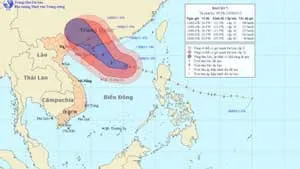 Bão số 7 tiếp tục mạnh lên, ảnh hưởng vùng biển vịnh Bắc bộ