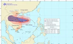 Bão số 10 áp sát phía Đông quần đảo Hoàng Sa, gió giật cấp 13, 14