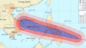 Ngày 9/11, siêu bão Haiyan cấp 17 vào biển Đông