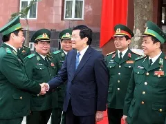 Chủ tịch nước Trương Tấn Sang chúc Tết Bộ đội Biên phòng