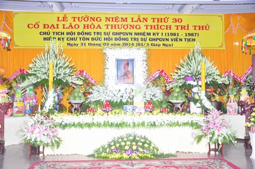Lễ húy kỵ lần thứ 30 của Cố Hòa thượng Thích Trí Thủ