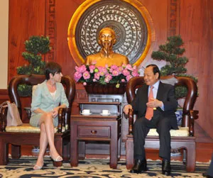 Bí thư Thành ủy Lê Thanh Hải tiếp tân Tổng Lãnh sự Italia