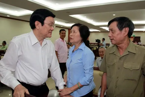 Chủ tịch nước Trương Tấn Sang: “Mỗi khi đất nước gặp khó khăn, dân tộc Việt Nam luôn đoàn kết”