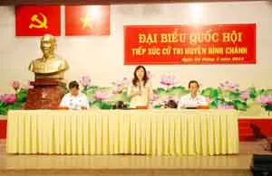 Đại biểu Quốc hội tiếp xúc cử tri huyện Bình Chánh, quận 7