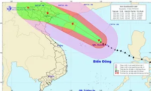 Bão số 2 mạnh cấp 13, diễn biến khá phức tạp trên biển Đông