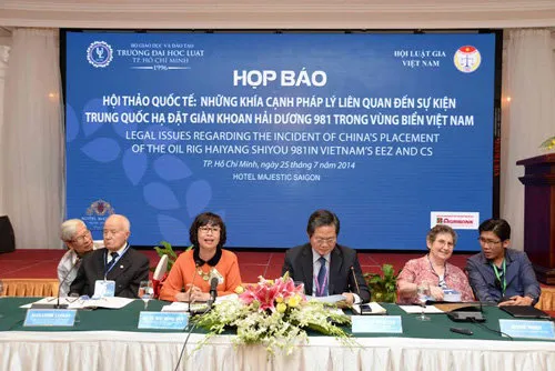 Họp báo hội thảo quốc tế “Những khía cạnh pháp lý liên quan đến sự kiện Trung Quốc hạ đặt giàn khoan Hải Dương 981 trong vùng biển Việt Nam”