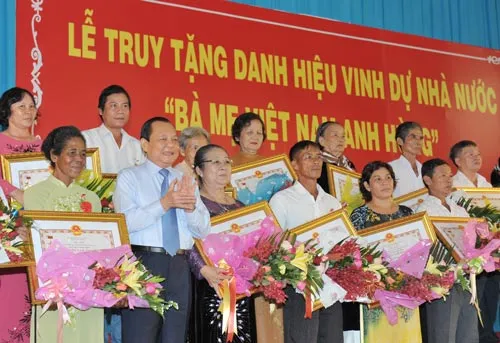 Lễ truy tặng Danh hiệu vinh dự Nhà nước “Bà mẹ Việt Nam anh hùng”