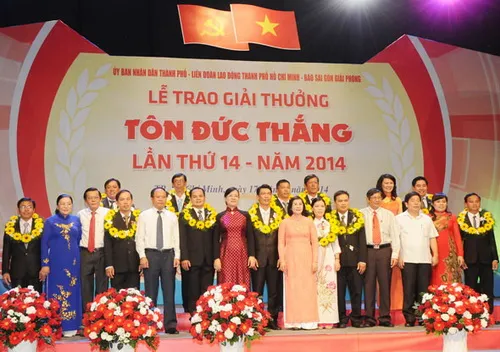 Trao giải thưởng Tôn Đức Thắng lần thứ XIV năm 2014