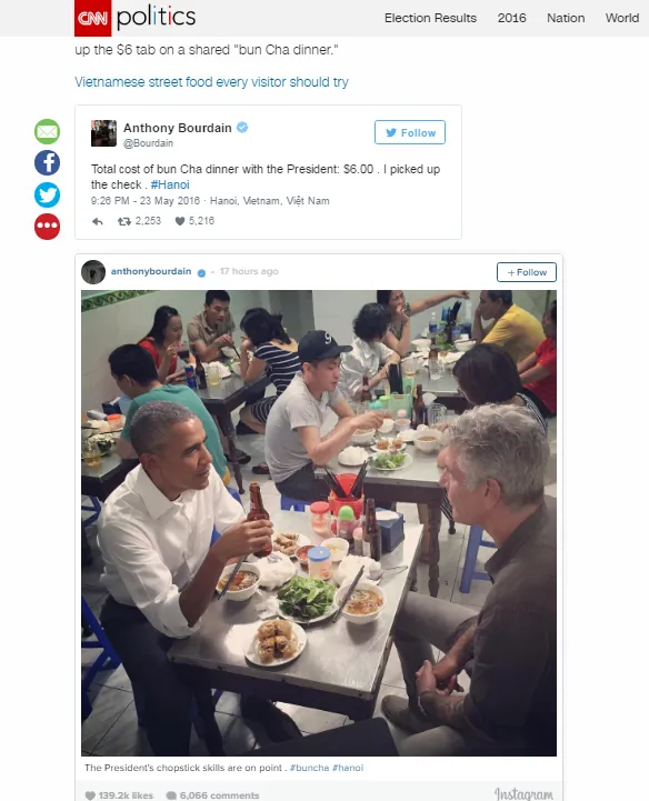 Bún chả “lên đời” nhờ Tổng thống Obama 1