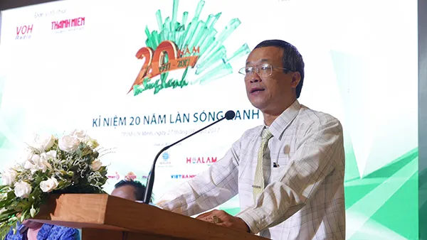 Ông Lê Công Đồng Giám đốc VOH tại họp báo 20 năm Làn Sóng Xanh voh.com.vn