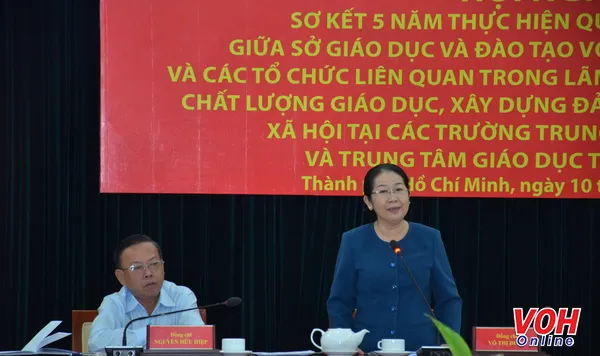 Bà Võ Thị Dung, Phó Bí thư Thành ủy phát biểu chỉ đạo tại hội nghị