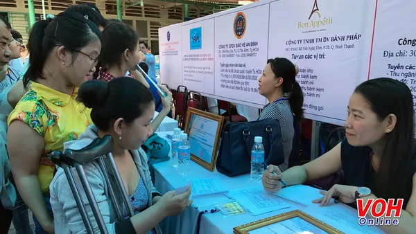 Người khuyết tật được nhà tuyển dụng phỏng vấn trực tiếp tại ngày hội voh.com.vn