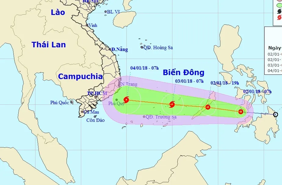 Trong 24 giờ tới, áp thấp nhiệt đới vào biển Đông voh.com.vn