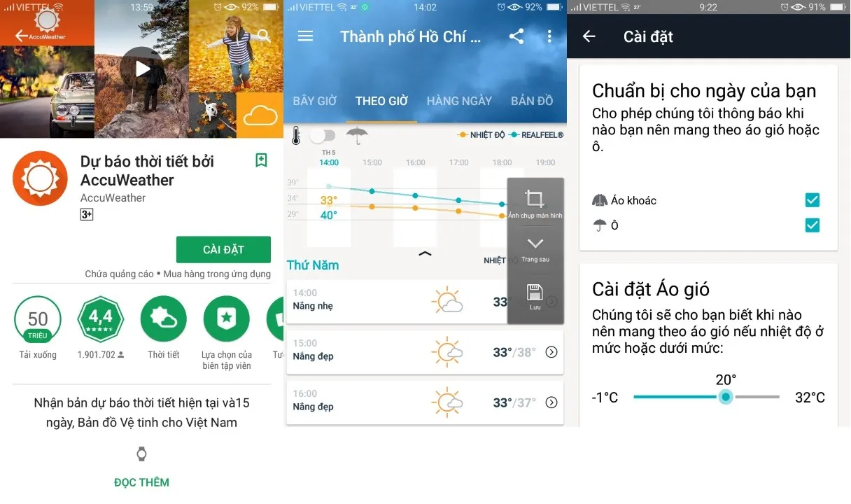 AccWeather 5 ứng dụng thời tiết chuẩn nhất cho điện thoại iOS và Android voh.com.vn