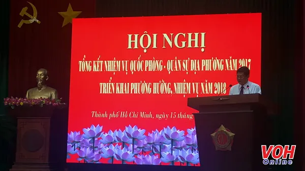 Phó chủ tịch UBND TPHCM Huỳnh Cách Mạng phát biểu chỉ đạo 