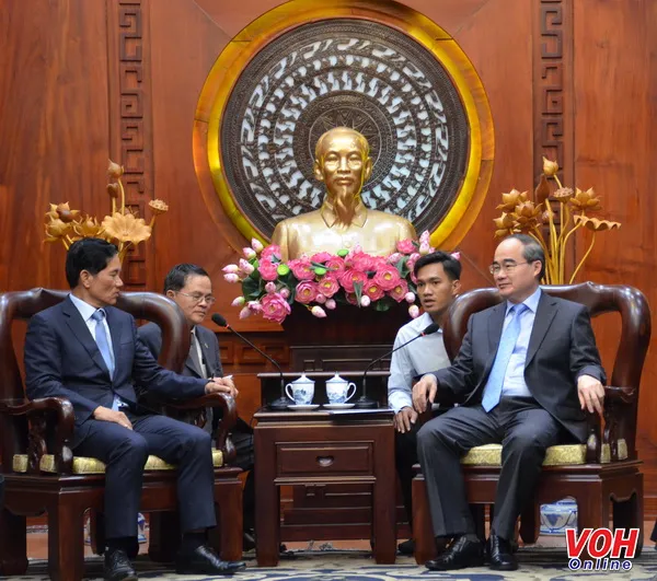 Bí thư Thành ủy Nguyễn Thiện Nhân tiếp đoàn Thủ đô Phnôm Pênh - Vương quốc Campuchia