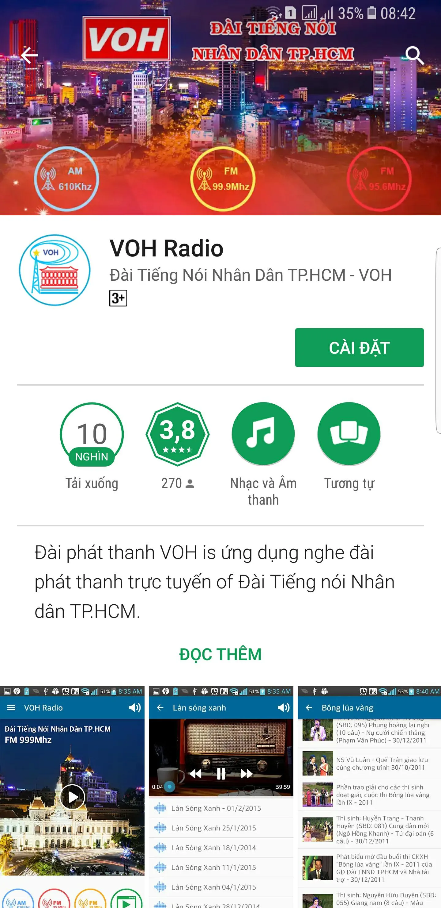 App Radio VOH - Ứng dụng Radio VOH 
