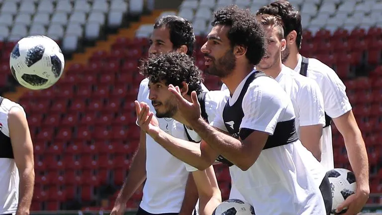 Salah trong buổi tập của Ai Cập