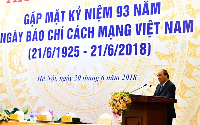 Thủ tướng Nguyễn Xuân Phúc phát biểu chúc mừng Kỷ niệm 93 năm Ngày Báo chí cách mạng Việt Nam