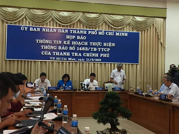 UBND TP Hồ Chí Minh tổ chức họp báo nhằm thông tin công tác triển khai thông báo kết luận của Thanh tra Chính phủ về các vấn đề liên quan đến Khu đô thị mới Thủ Thiêm.