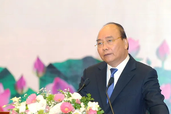 Thủ tướng Chính phủ Nguyễn Xuân Phúc phát biểu tại hội nghị.