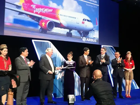 Vietjet nhận tàu bay đầu tiên của hợp đồng Airbus