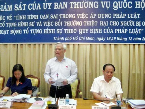 Giám sát về tình hình oan sai và bồi thường thiệt hại cho người bị oan tại TPHCM