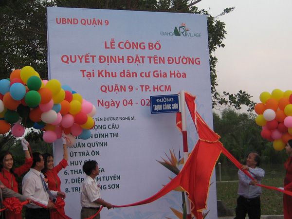 Công bố 8 tên đường mới tại quận 9, TPHCM