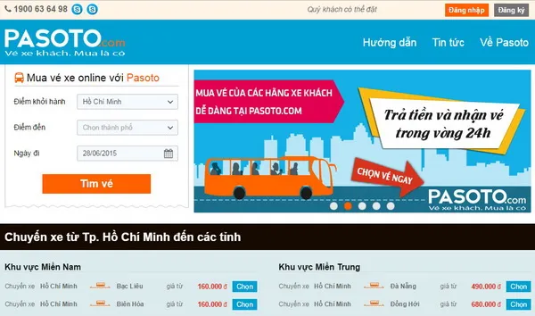 Ra mắt website bán vé xe trực tuyến 