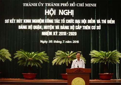 Thành ủy TPHCM: Sơ kết công tác tổ chức đại hội điểm