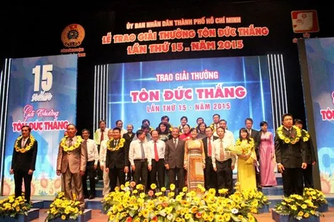 15 cá nhân đoạt giải thưởng Tôn Đức Thắng 2015