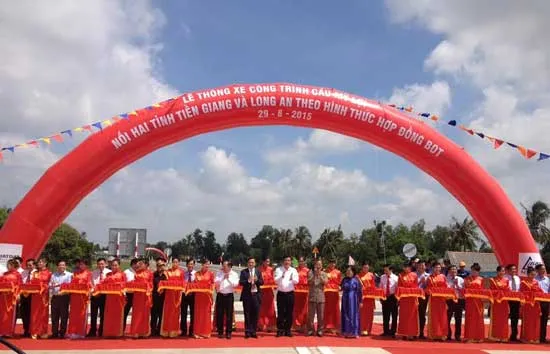Chính thức thông xe cầu Mỹ Lợi nối Long An - Tiền Giang