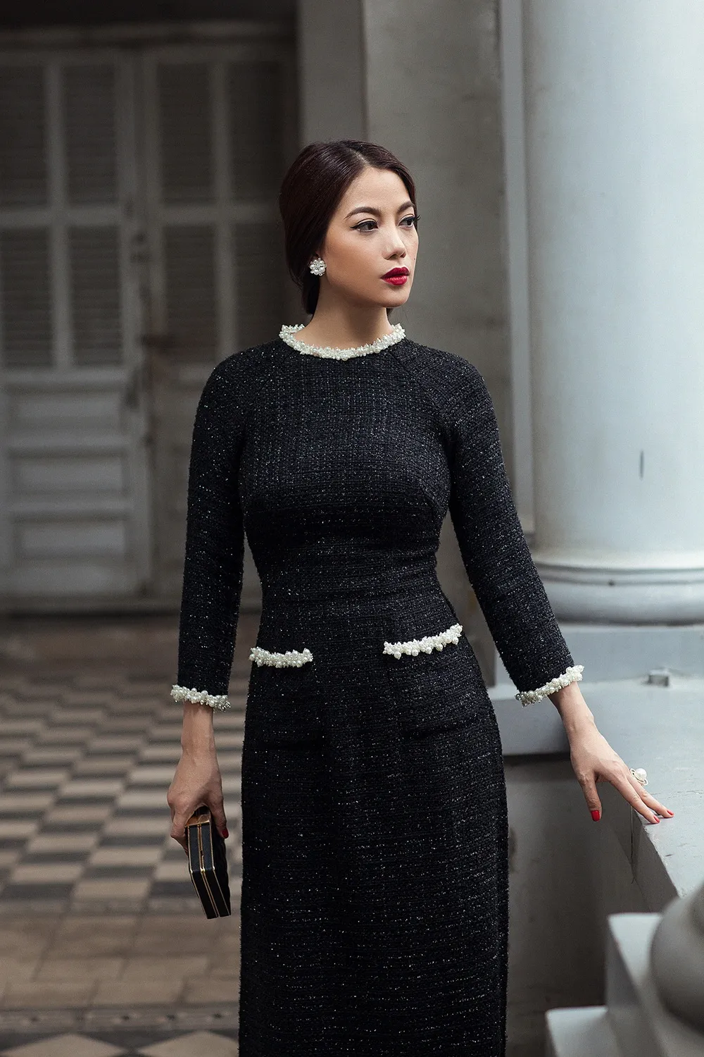 “Đả nữ” Trương Ngọc Ánh kiêu sa trong áo dài Nguyễn Công Trí