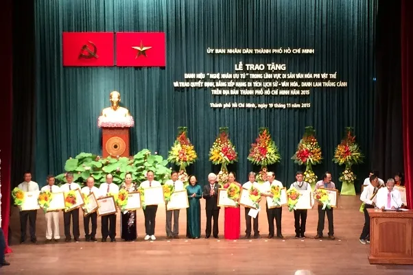 TPHCM: 16 nghệ nhân được phong tặng danh hiệu Nghệ nhân ưu tú