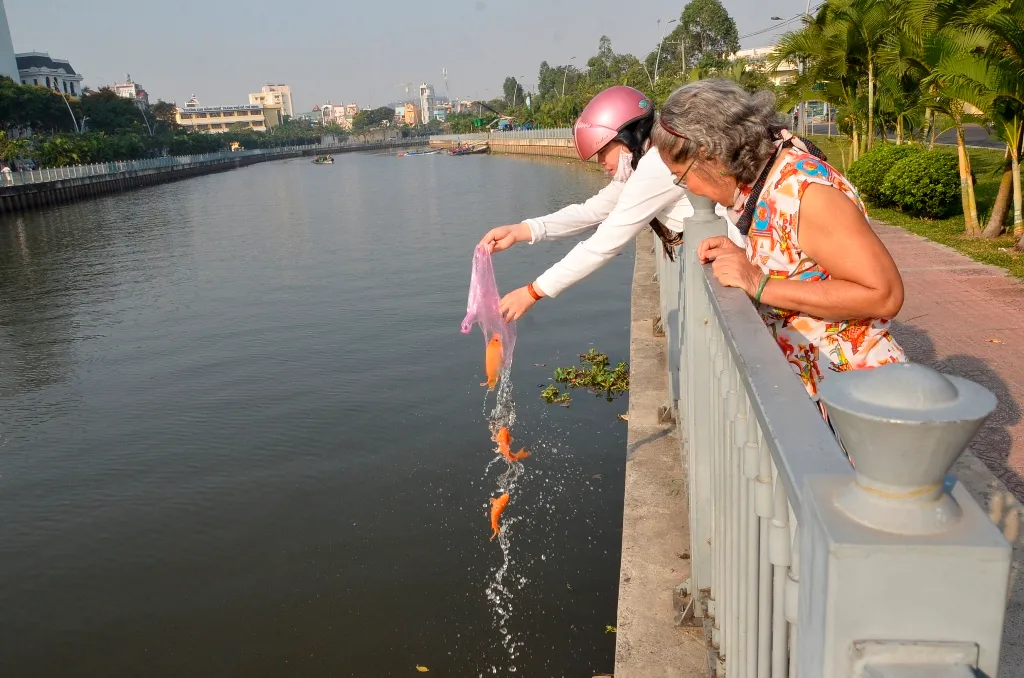 Điểm tin 24 giờ - 1/2/2016: Nhốt cá trong bao nilông thả xuống nước trong ngày ông Táo